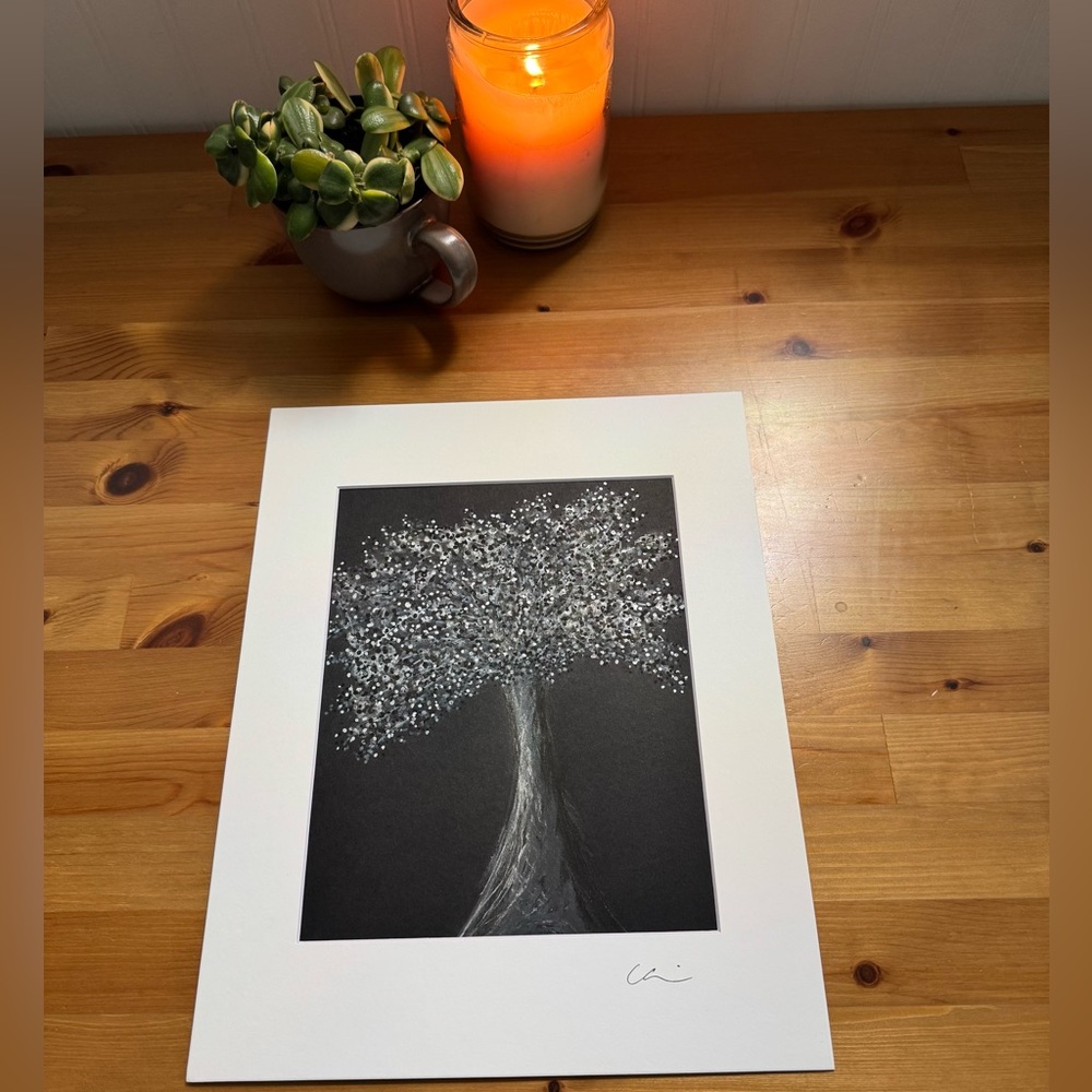 New Original Signed Artwork Ink and Chalk on Paper